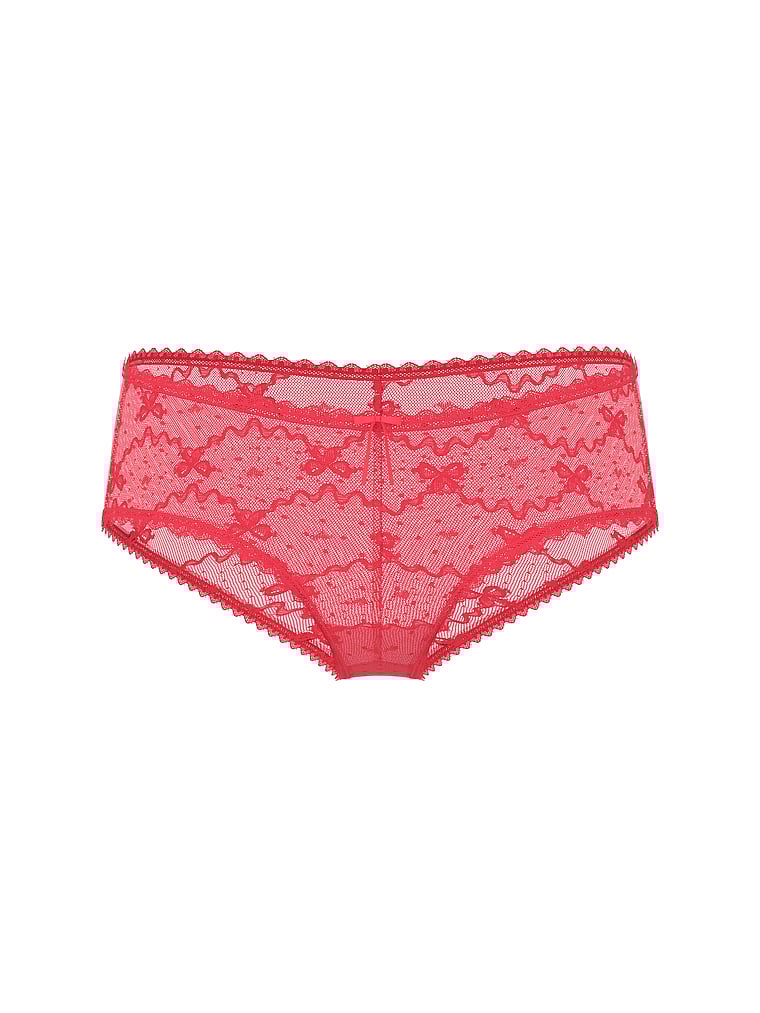 Bow Lace Mesh Cheeky Panty