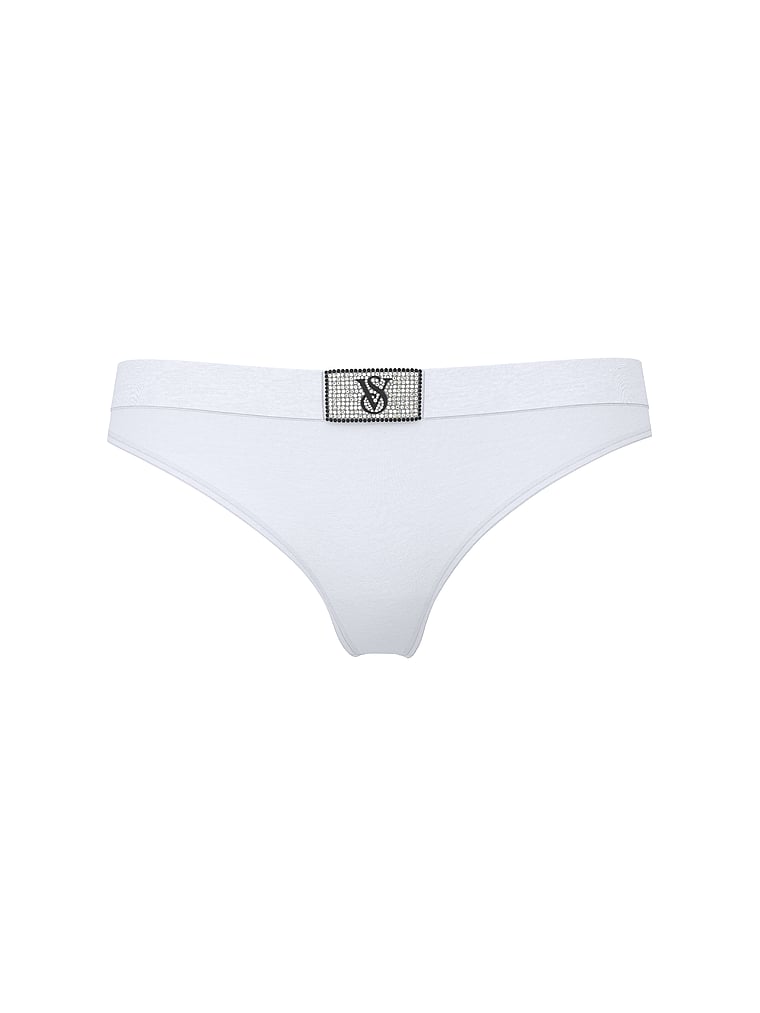 Logo Heart Pointelle Thong Panty