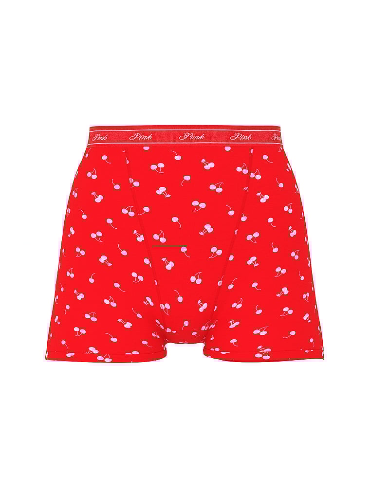 Logo Cotton High-Waist Boyshort Panty