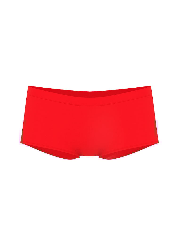 Seamless Rib Lace-Trim Boyshort Panty