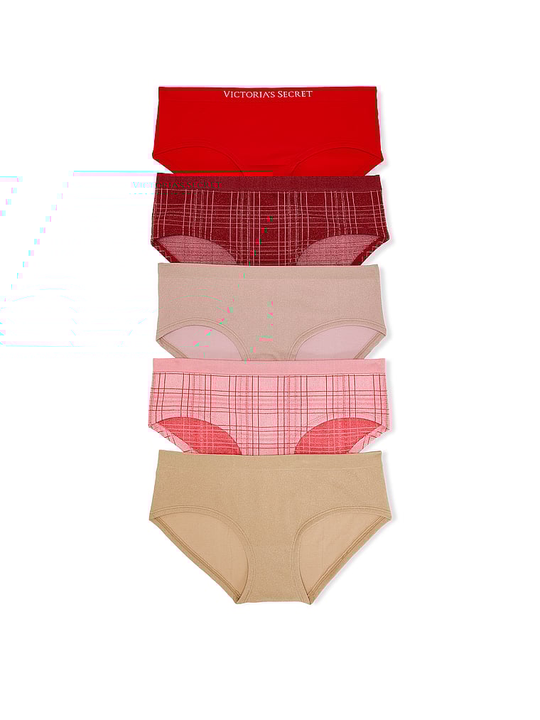 Victoria's Secret, Victoria's Secret 5-Pack Seamless Hiphugger Panties, Multi, offModelFront, 1 of 1
