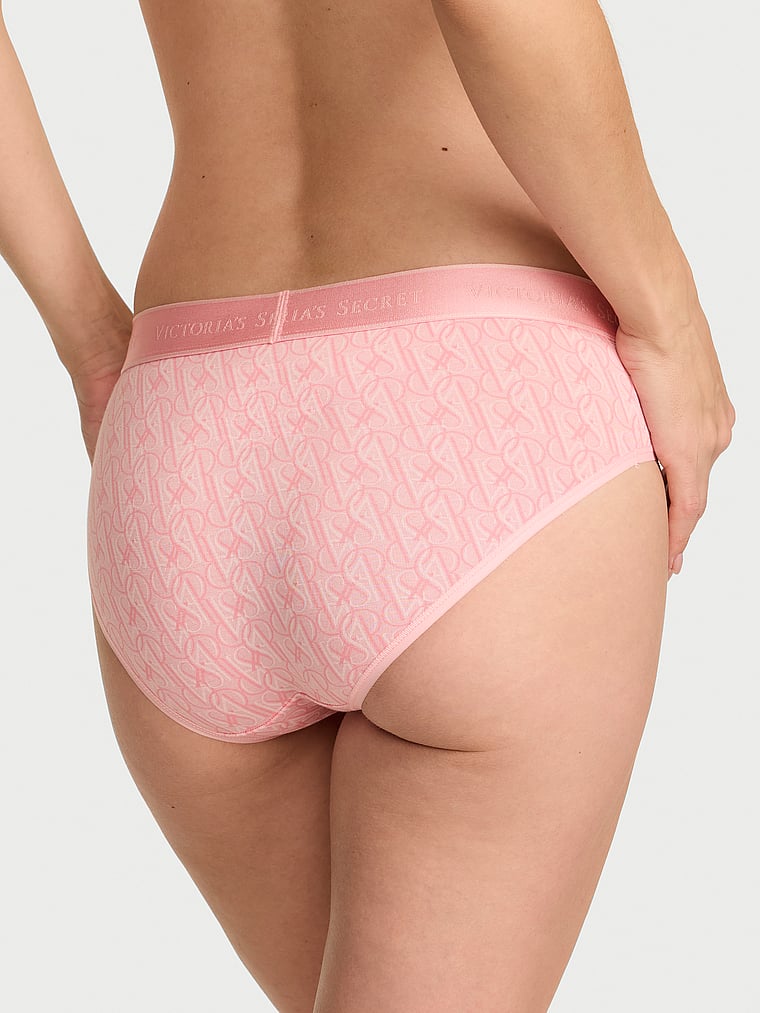 Logo Cotton Shine Patch Hiphugger Panty