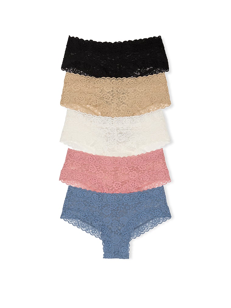 Victoria's Secret, Victoria's Secret 5-Pack Lacie Cheeky Panties, Multi, offModelFront, 1 of 2