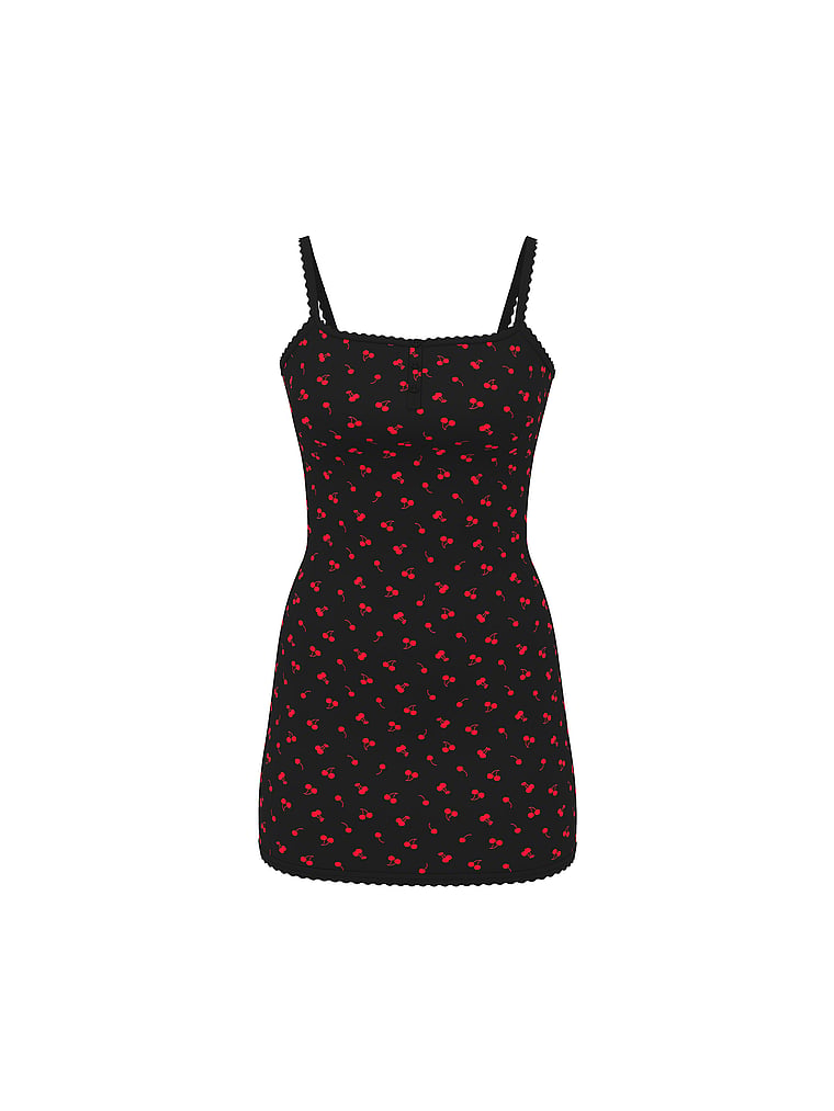 PINK Pointelle Slip Dress, Black Cherries, offModelFront, 4 of 4