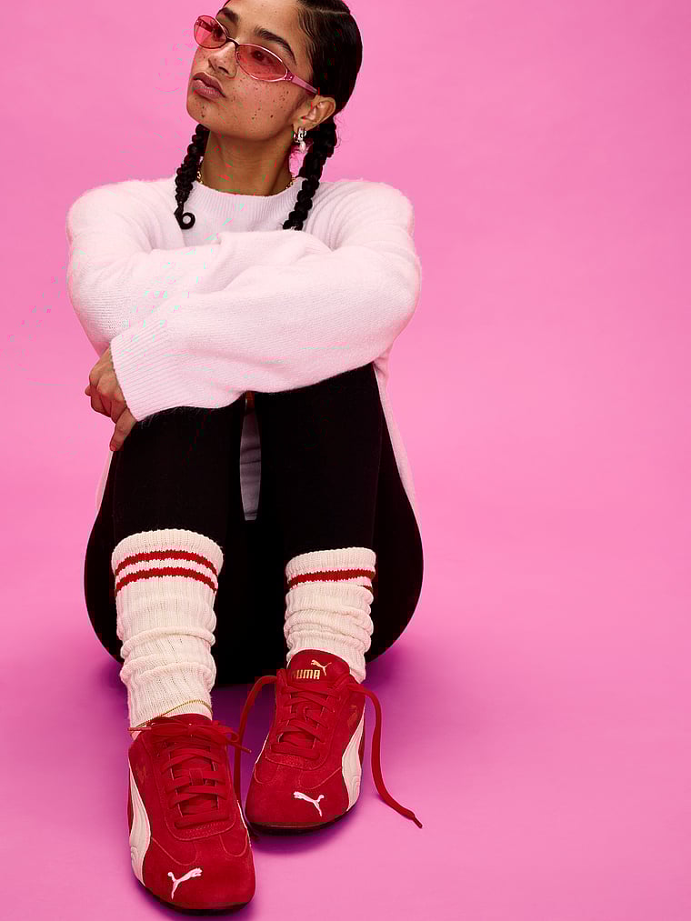 Puma Speedcat OG Sneaker, For All Time Red-Puma White, onModelSide, 3 of 5