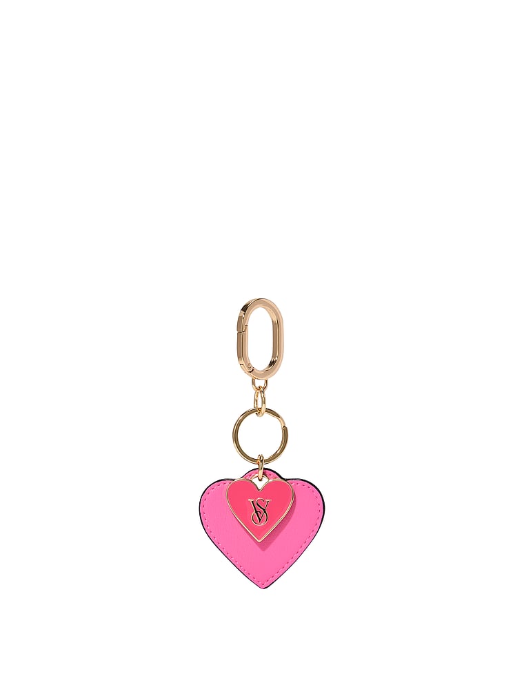 Victoria's Secret, Victoria's Secret Dangle Hearts Bag Charm Keychain, Rose Garden Double Heart, onModelFront, 1 of 2