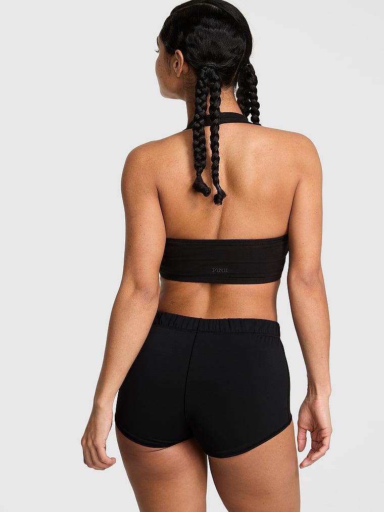 PINK Relay 2” Micro Shorts, Pure Black, onModelBack, 2 of 3