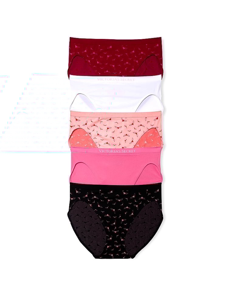 5-Pack Seamless Bow High-Leg Brief Panties