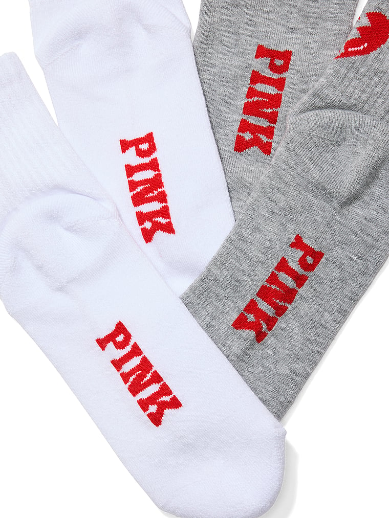 PINK 2-Pack Quarter Socks, onModelBack, 2 of 2