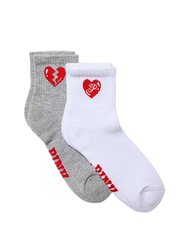 PINK 2-Pack Quarter Socks, onModelFront, 1 of 2