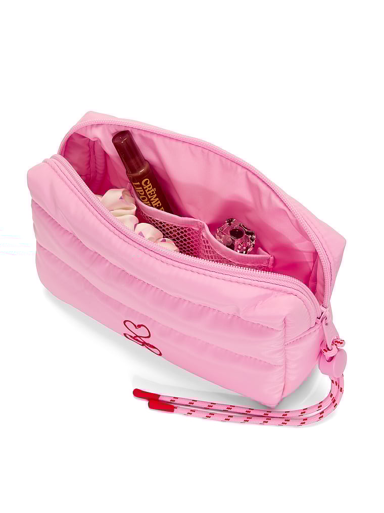 Quilted Puﬀer Makeup Bag