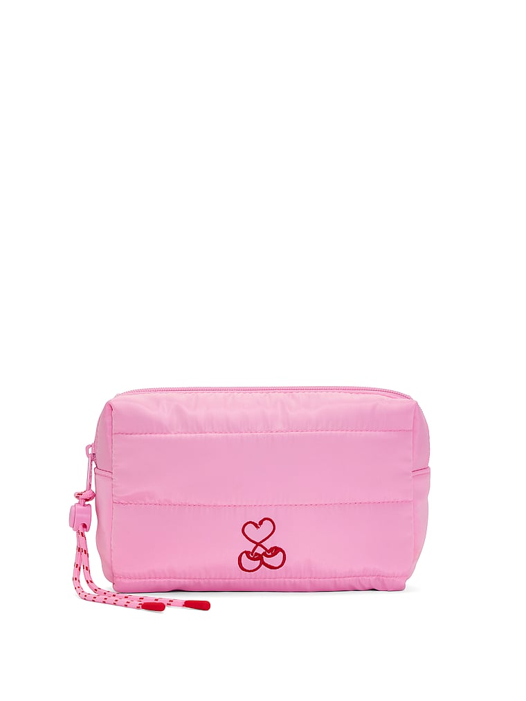 Quilted Puﬀer Makeup Bag