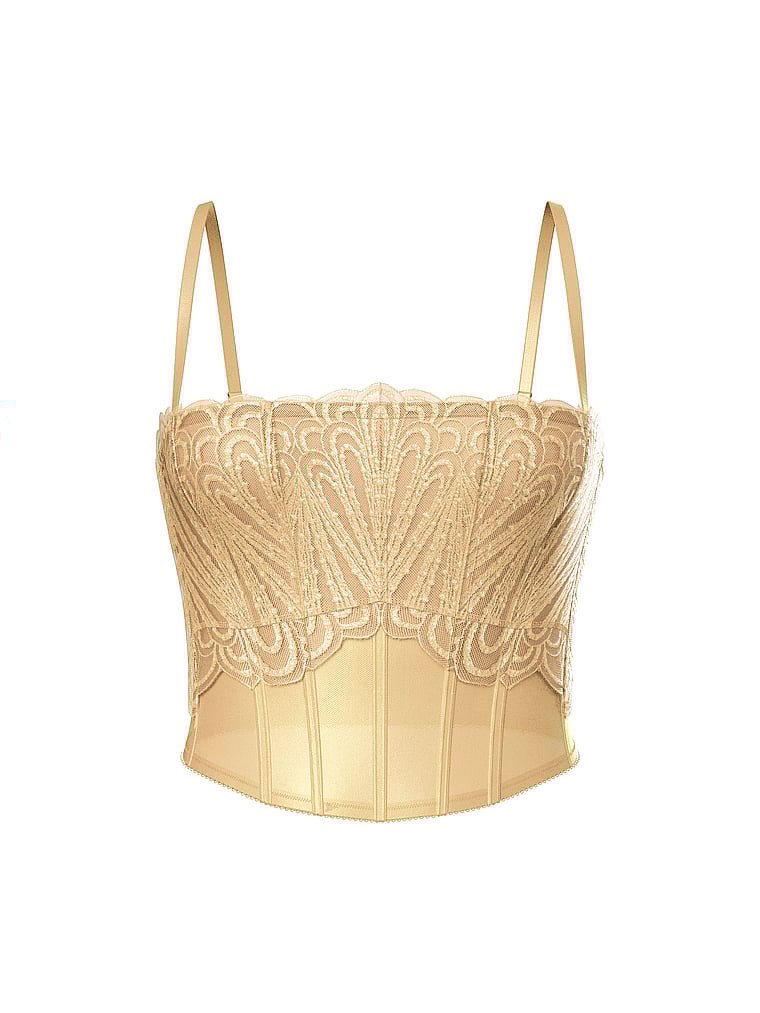Victoria's Secret, Very Sexy Showgirl Embroidery Unlined Balconette Bra Top, Showgirl Embroidery, offModelFront, 4 of 5