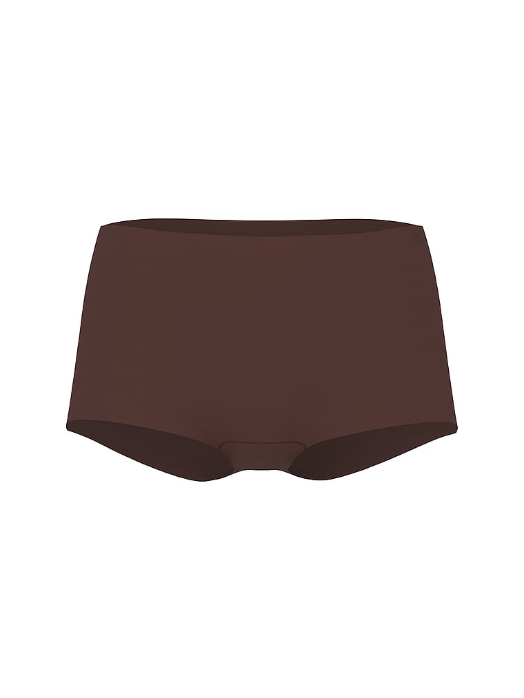 PINK No-Show Boyshort Panty, Ganache, offModelFront, 3 of 5