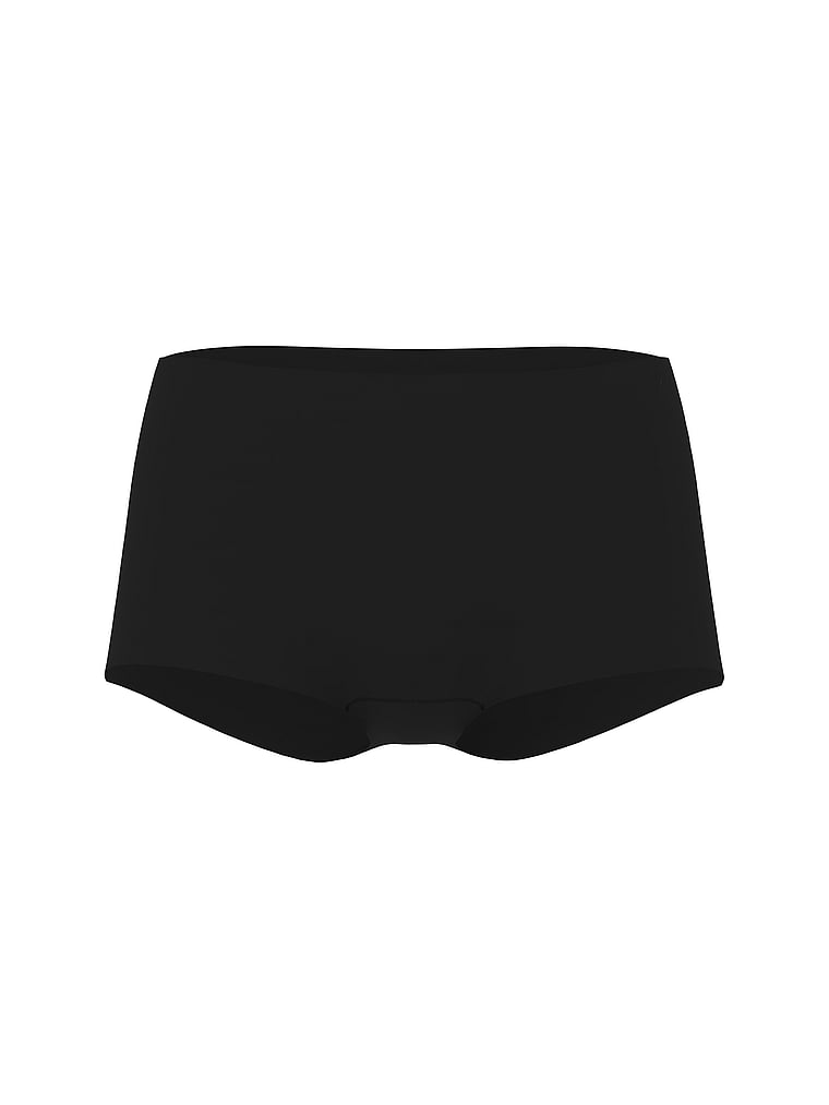 PINK No-Show Boyshort Panty, Black, offModelFront, 3 of 5