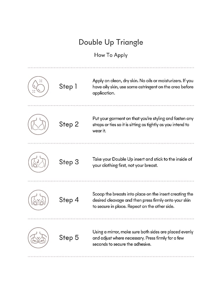 Reusable Double Up Triangle Push-Up Pads