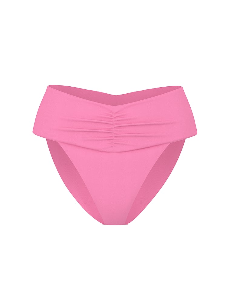 Essential Cinched High-Waist Bikini Bottom