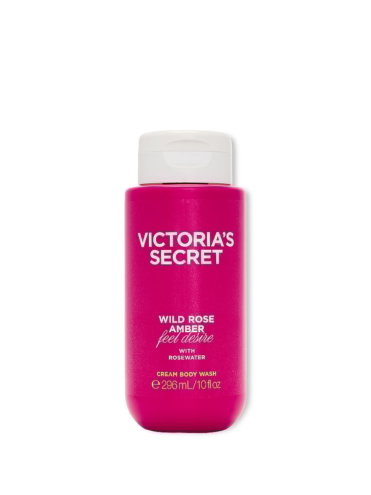 Victoria's Secret, Body Care Wild Rose Amber Cream Body Wash, Wild Rose Amber, onModelFront, 1 of 4