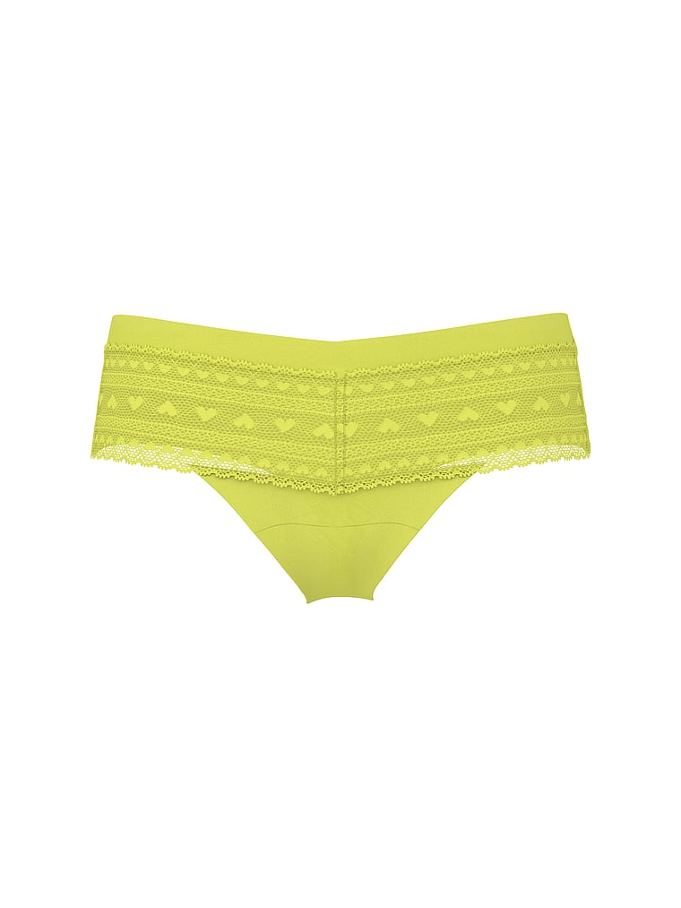 Victoria's Secret, No-Show No-Show Thong Panty, Gecko Yellow, offModelFront, 3 of 3