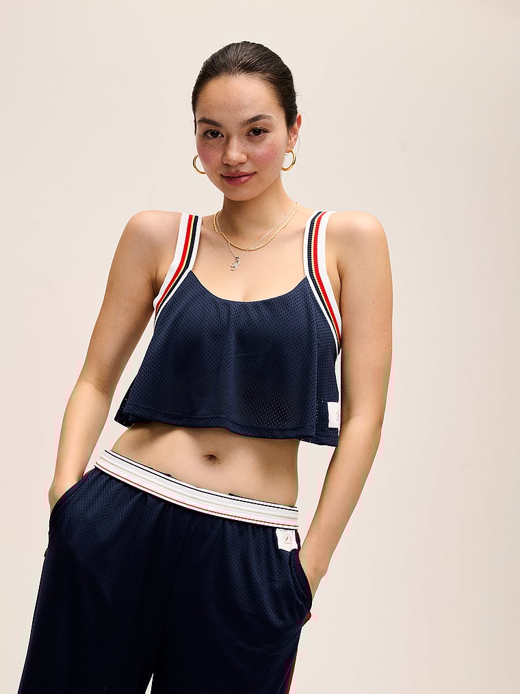 Mesh Flowy Cropped Tank