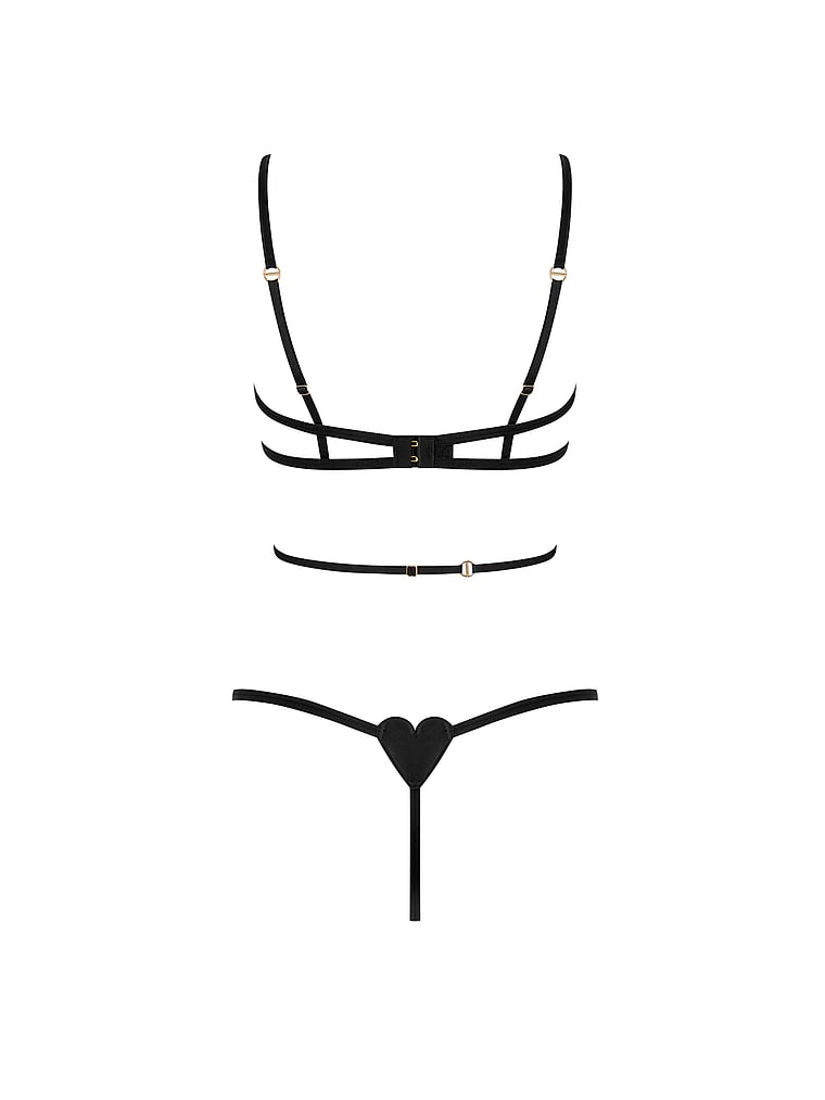 Victoria's Secret, BLUEBELLA Gia Wired Bodysuit, Black, offModelBack, 4 of 5