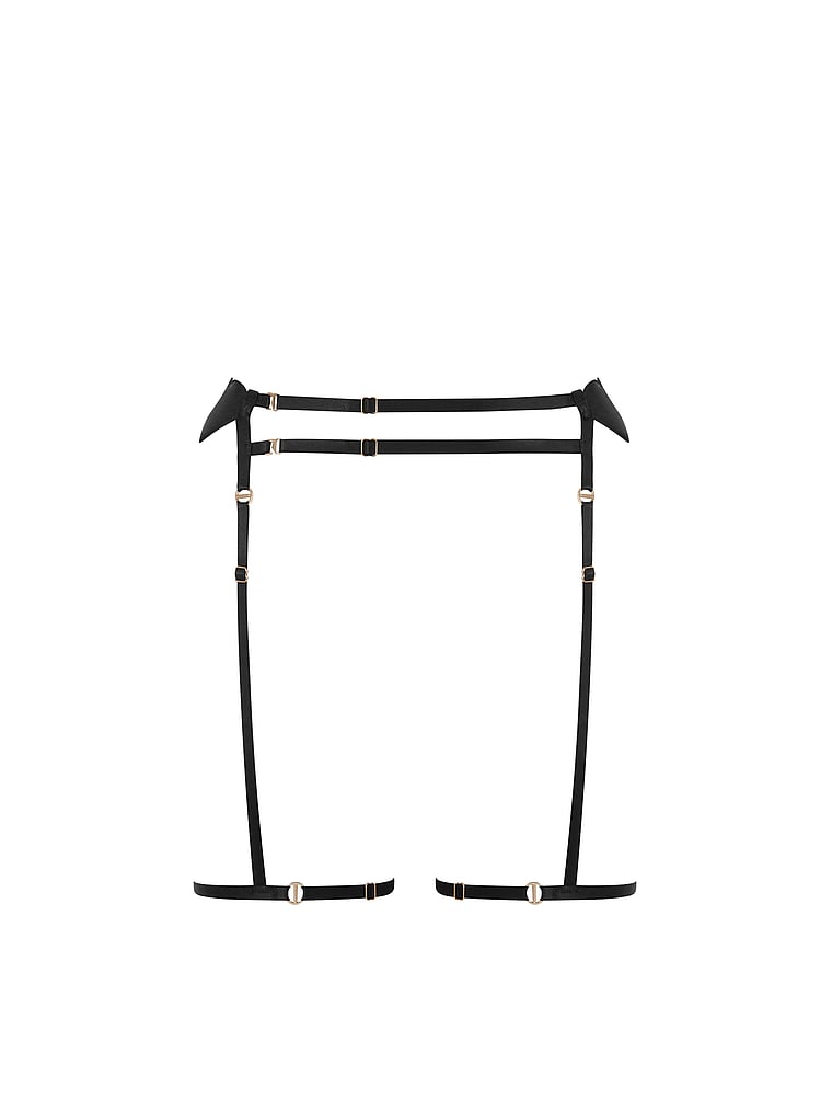 Victoria's Secret, BLUEBELLA Gia Thigh Harness, Black, offModelBack, 4 of 5