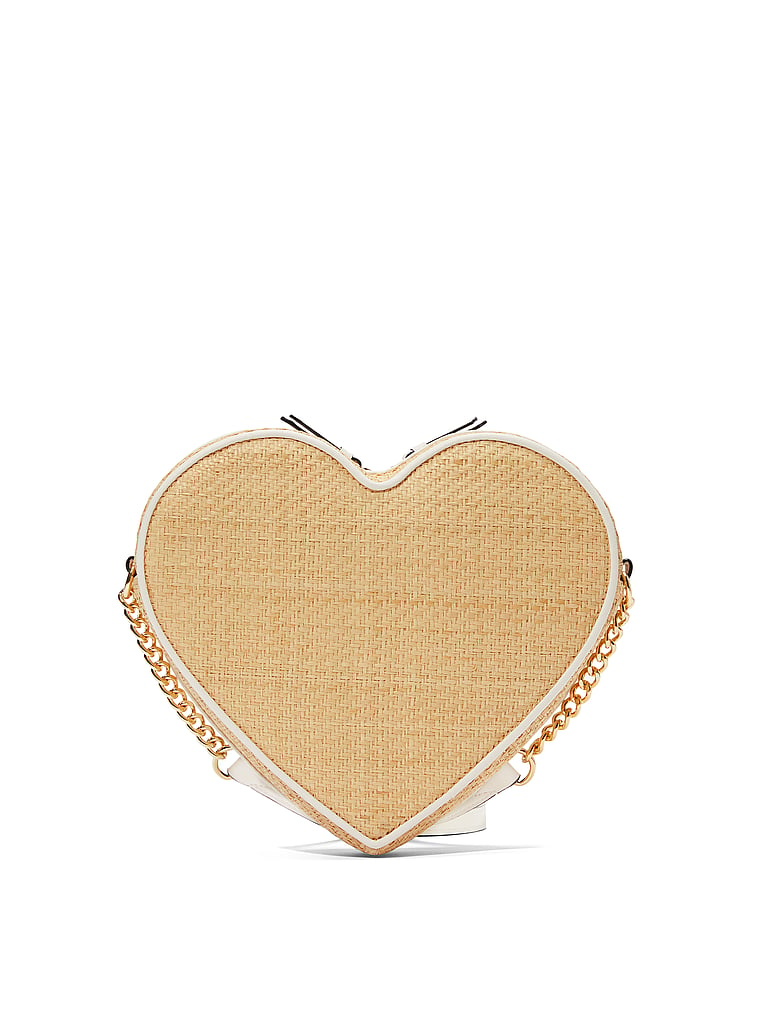 Victoria's Secret, Victoria's Secret Heart Crossbody Bag, Gneric Beige/Khak/Nude, onModelBack, 2 of 4
