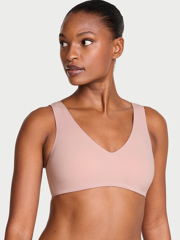 Victoria's Secret, The T-shirt SlumberBra™, Talc, onModelFront, 1 of 3 Tsheca  is 5'9" and wears 34B or Small