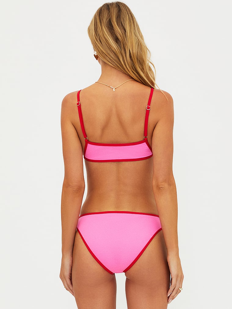 Victoria's Secret, Beach Riot Kassy Bikini Top, Electric Pink, onModelBack, 2 of 2