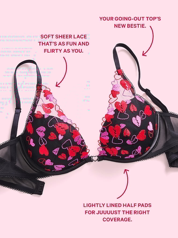 PINK Wink PINK Wink™ Lightly Lined Plunge Bra, Pink Balloon, detail, 5 of 6