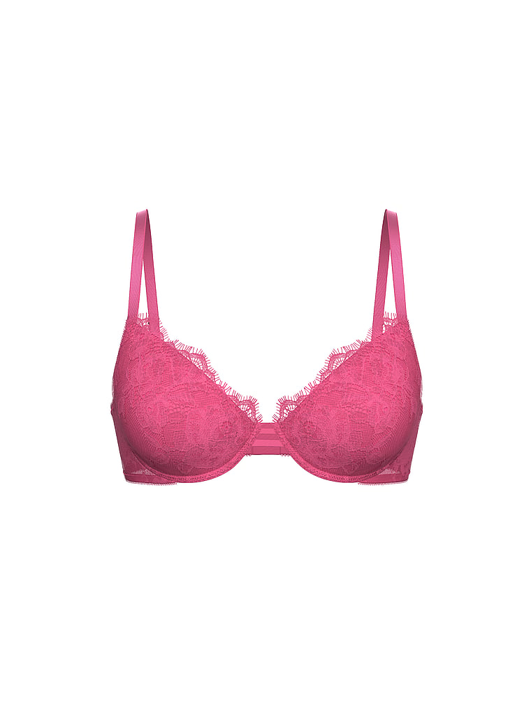 Buy Rose Lace Push-Up Bra, Rose Garden - Order Bras online - Victoria's ...