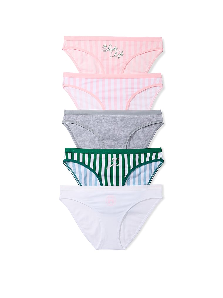 Victoria's Secret, Victoria's Secret 7-Pack Stretch Cotton Bikini Panties, Multi, offModelFront, 1 of 1
