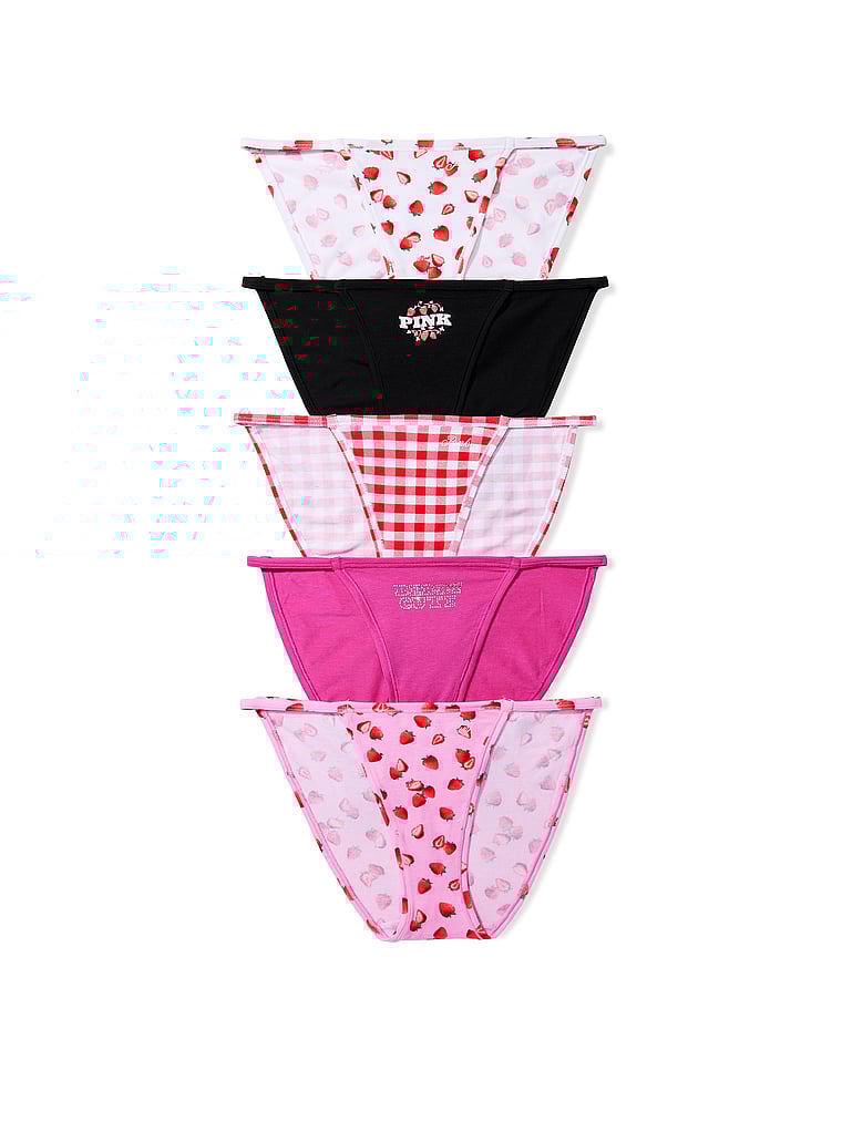 5-Pack Cotton String Bikini Panties