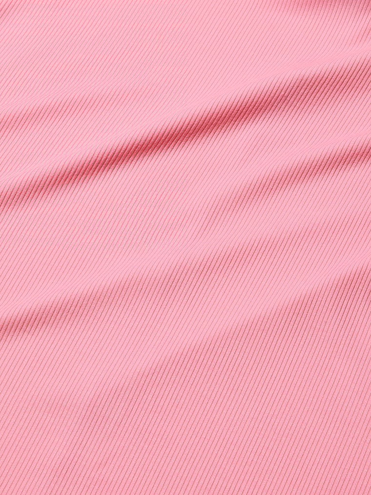 Victoria's Secret, Angel Essentials VS Iconic Rib Scoop Tee, Washed Victoria Pink, detail, 5 of 5