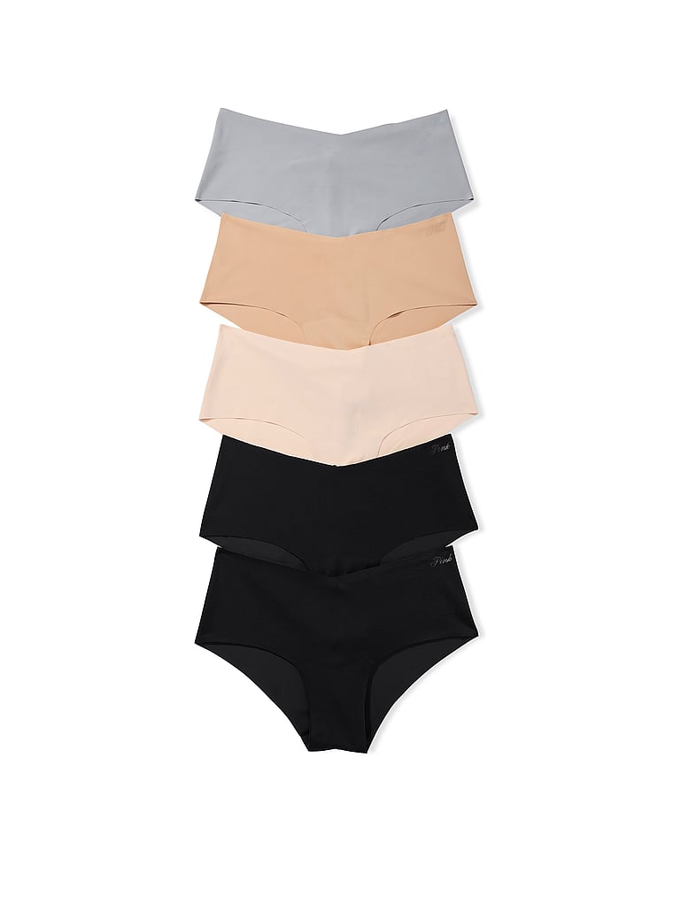 PINK 5-Pack No-Show Cheeky Panties, Basic Pack, offModelFront, 1 of 1