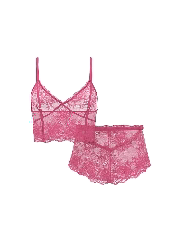 Rose Lace Cami & Shorts Set