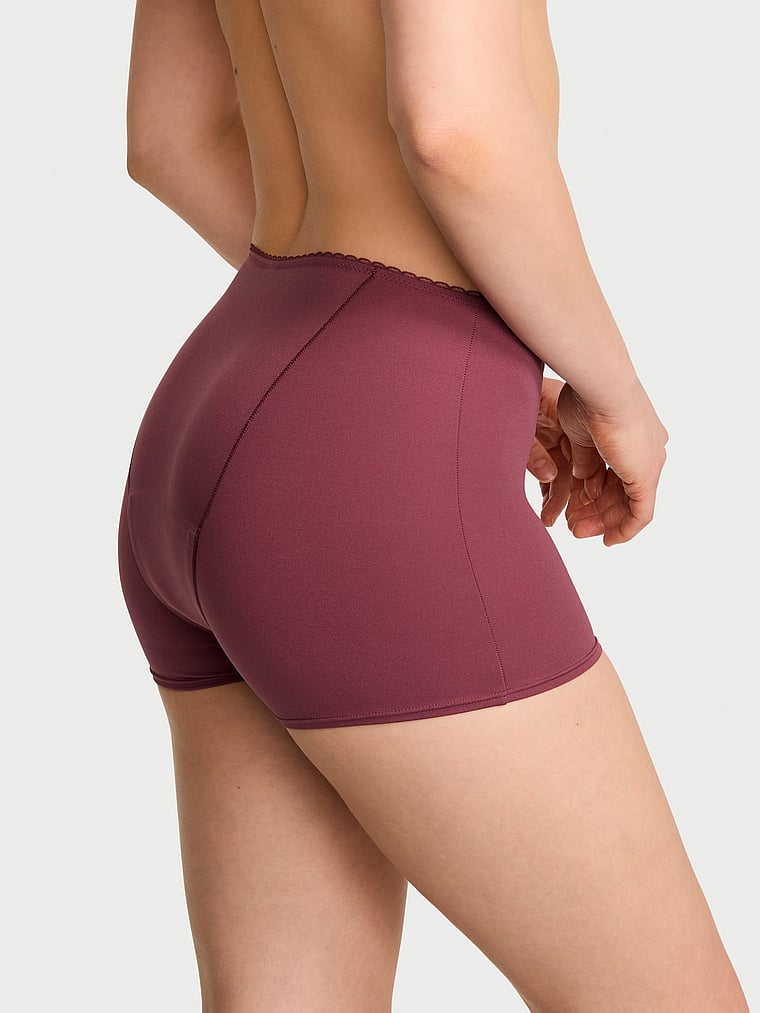 Victoria's Secret, Body by Victoria Period Mid-Rise Sleep Short, Morning Rose, onModelBack, 2 of 3 Lotta is 5'10" and wears Small