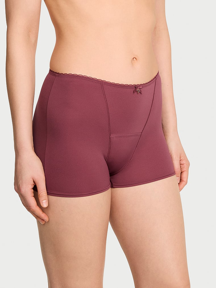 Victoria's Secret, Body by Victoria Period Mid-Rise Sleep Short, Morning Rose, onModelFront, 1 of 3 Lotta is 5'10" and wears Small