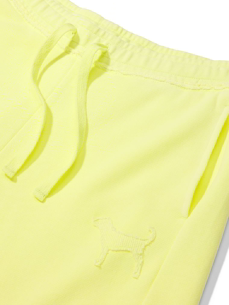 PINK Campus Terry™ Flare Pants, Lime Citron, onModelBack, 2 of 4