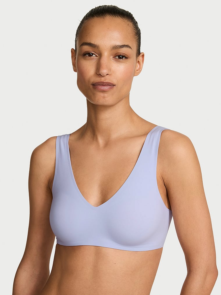 Victoria's Secret, The T-shirt SlumberBra™, Icy Lavender, onModelFront, 1 of 3 Nikita  is 5'10" and wears 34B or Small