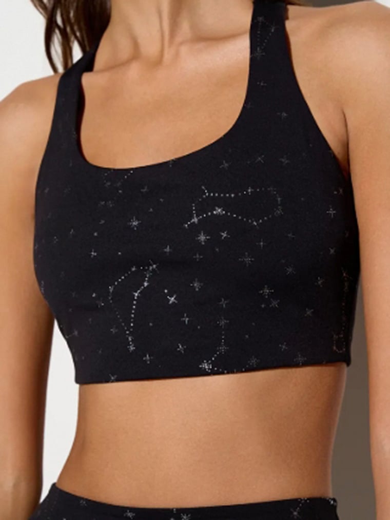 Black Zodiac Print Frankie Bra