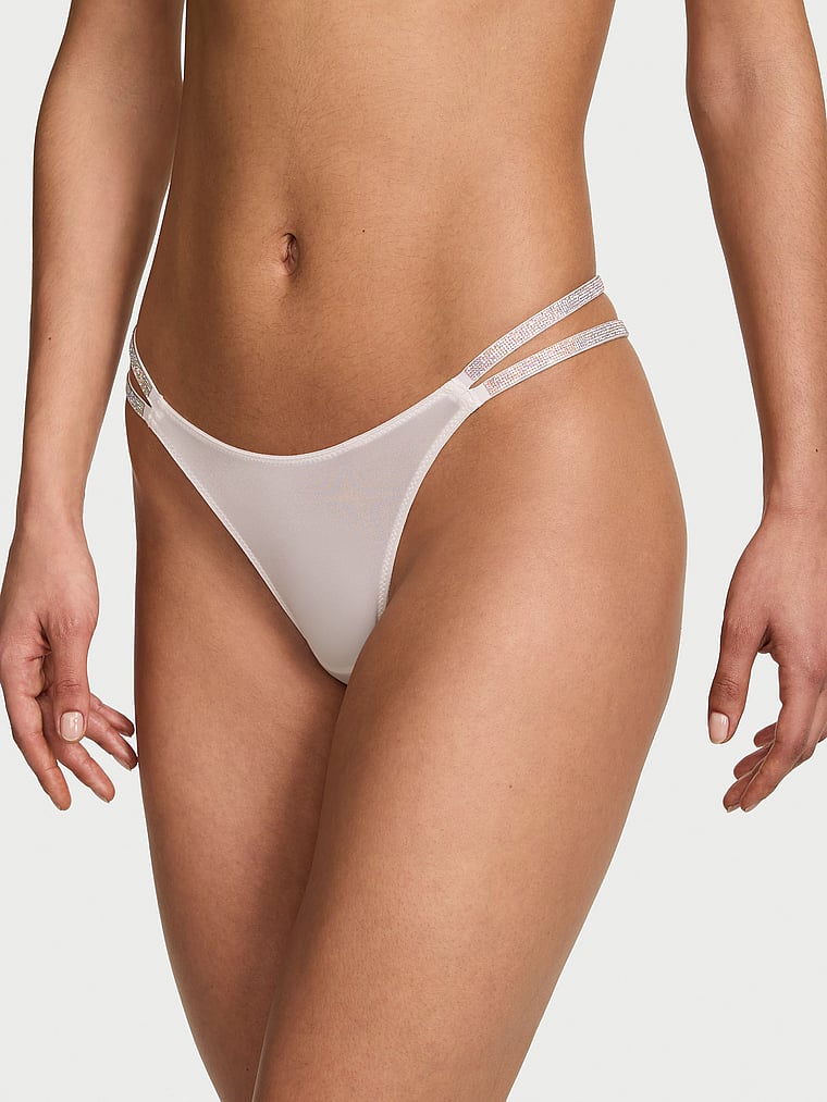 Gradient Double Shine Strap Brazilian Panty