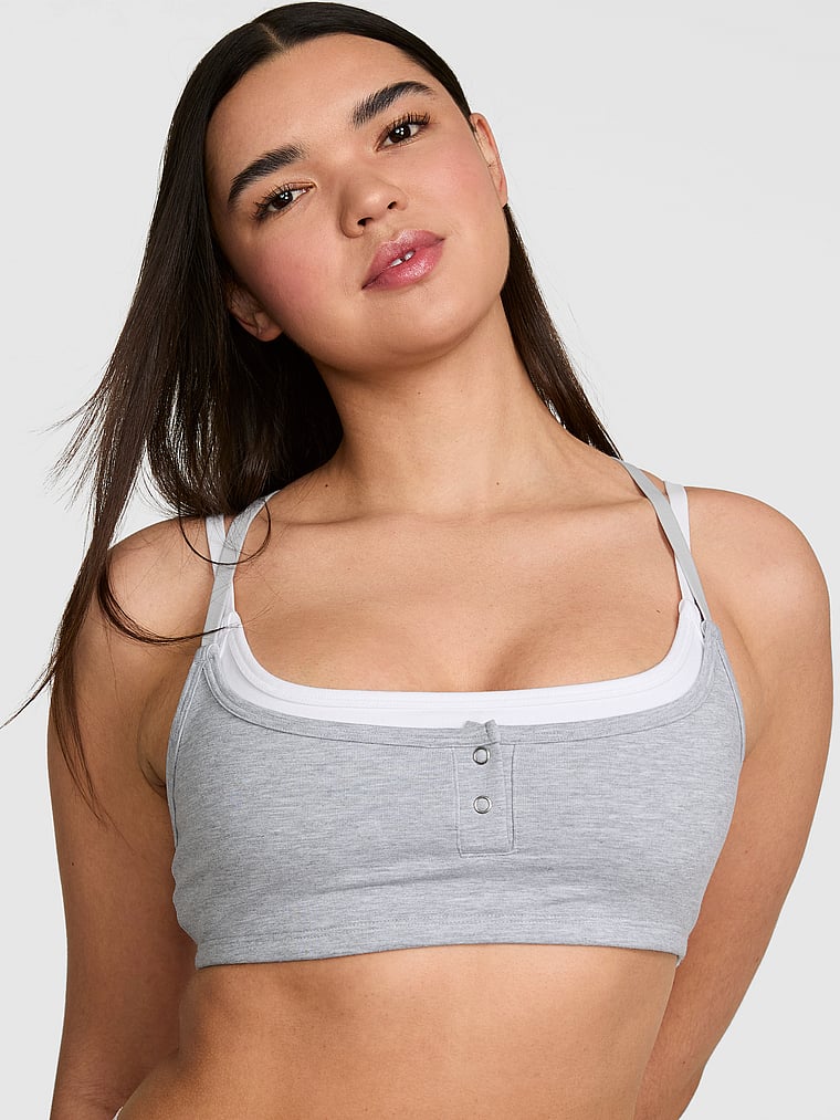 All-Day Cotton™ Double Up Henley Bra