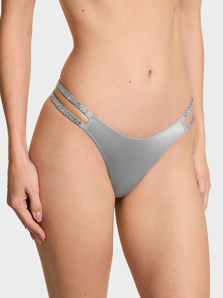 Double Shine Strap Smooth Thong Panty