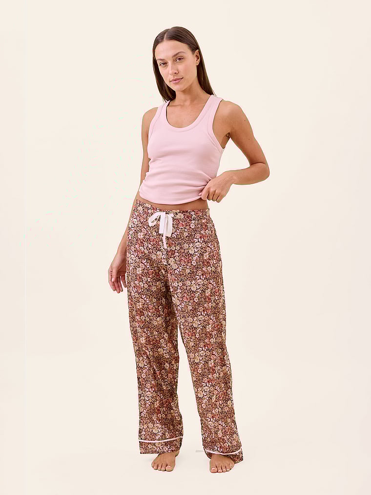 Carly Floral Cotton Wide Leg Pants