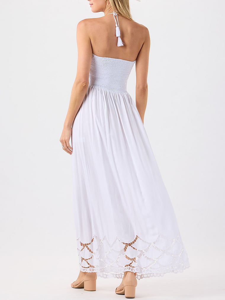 Victoria's Secret, Tiare Hawaii Gianna Maxi Dress, White, onModelBack, 2 of 4