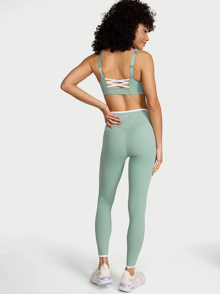 Victoria's Secret, VSX VSX Elevate™ Legging, Sage Mist & White, onModelBack, 2 of 3