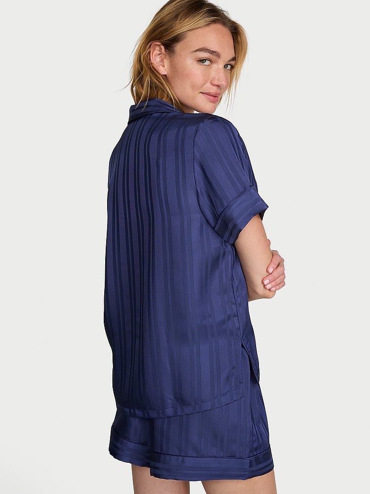 Signature Satin Heart Short Pajama Set