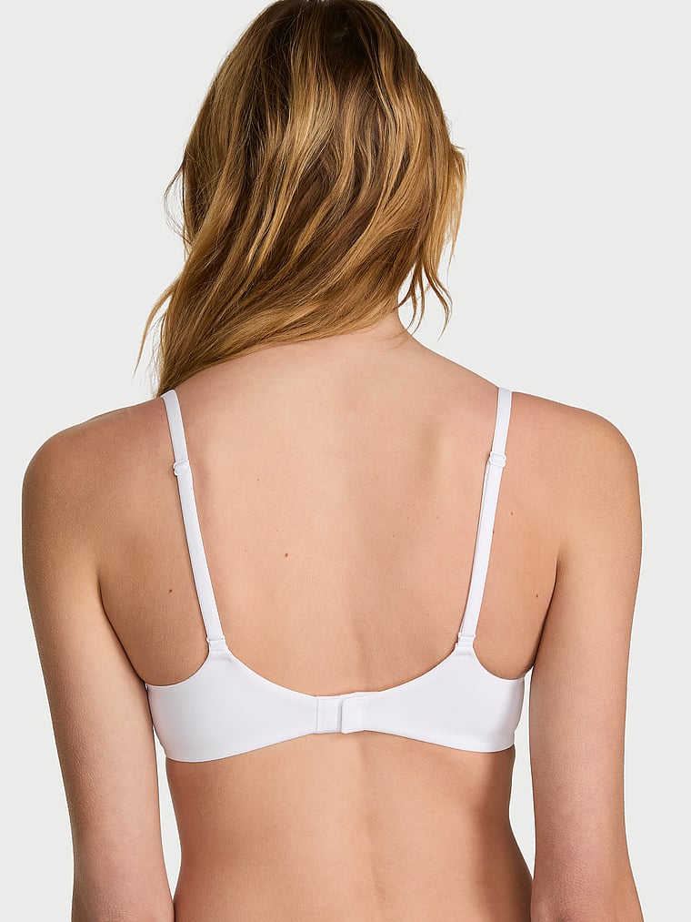 Victoria's Secret, The T-shirt Push-Up Perfect Shape Bra, VS White, onModelBack, 2 of 3