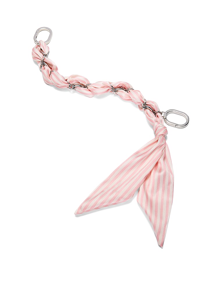 Victoria's Secret, Victoria's Secret Layered Chain Bag Charm, Heritage Stripe, onModelBack, 2 of 3